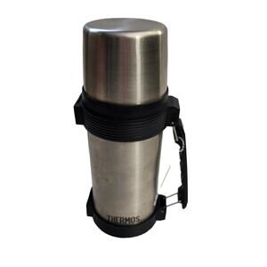 Genuine Thermos Insulated Stainless Steel Thermos, 1 Liter 12" With Handle